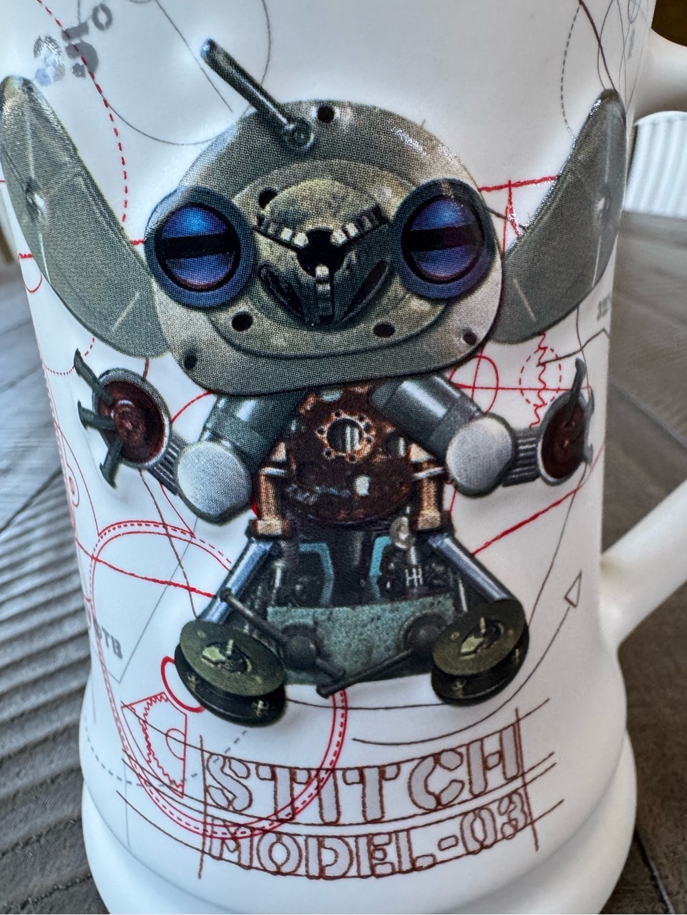 Disney Parks Stitch Model 03 Big Steampunk Tall 3D Coffee Mug - Picture 6 of 12
